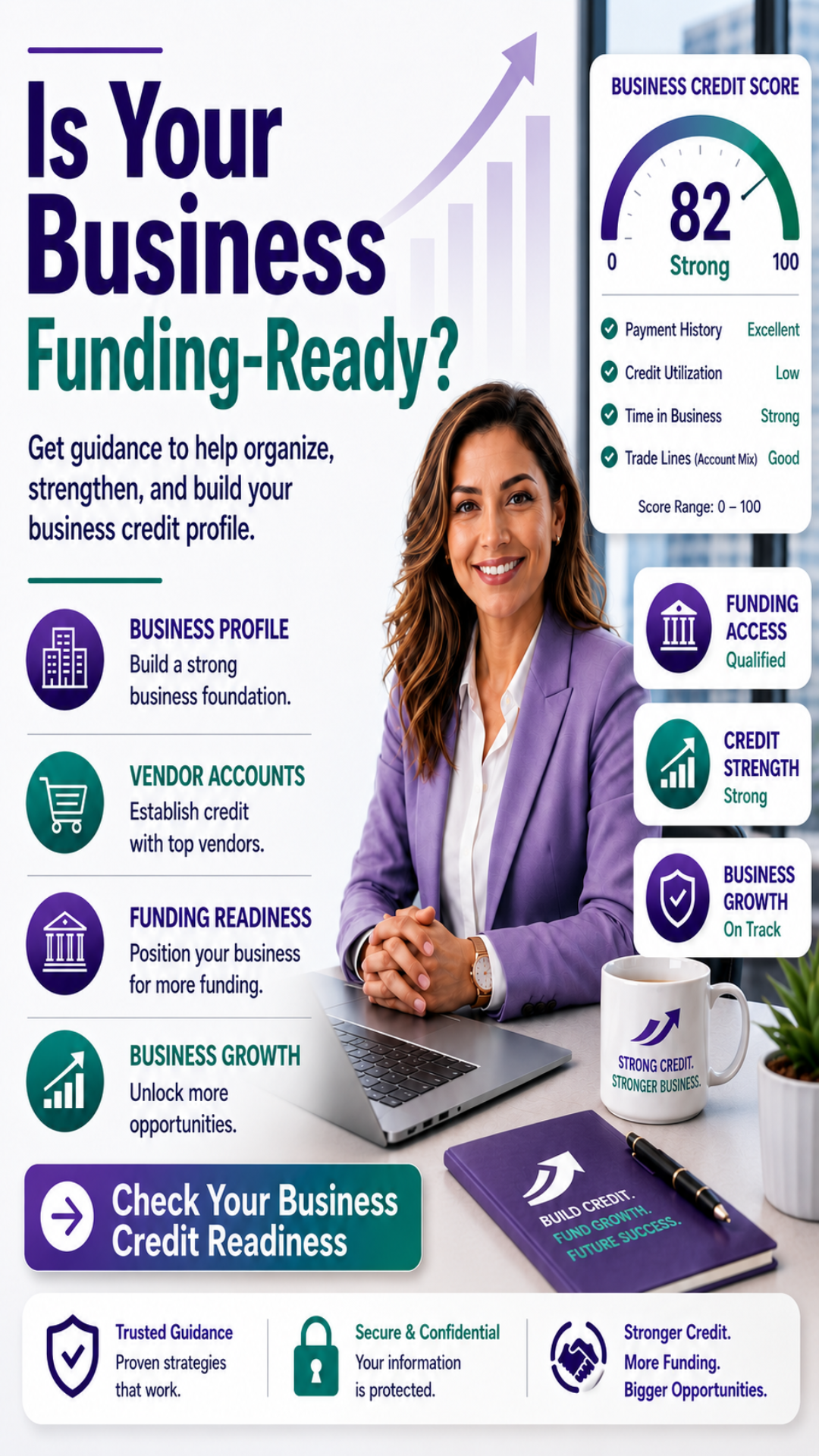 Business Credit Building - Mobile - Purple