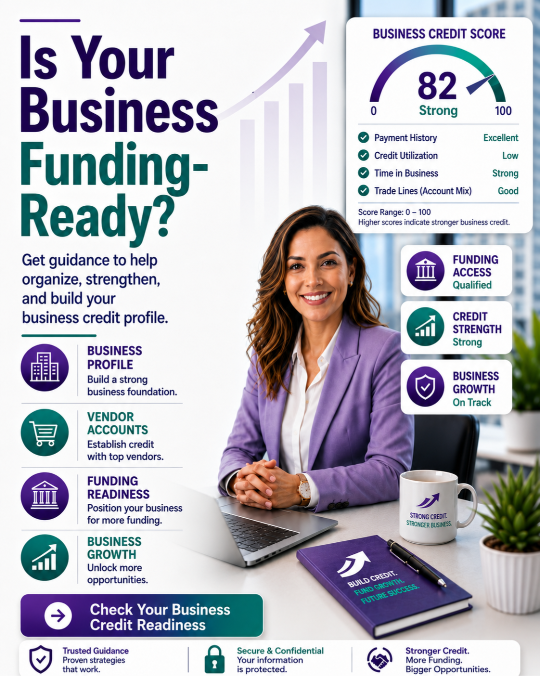 Business Credit Building - Vertical - Purple
